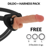 Cyber Silicock - Strap-On Magnus Silicone Liquide Avec 3 Anneaux Gratuits 20.5 Cm -O- 4.1 Cm